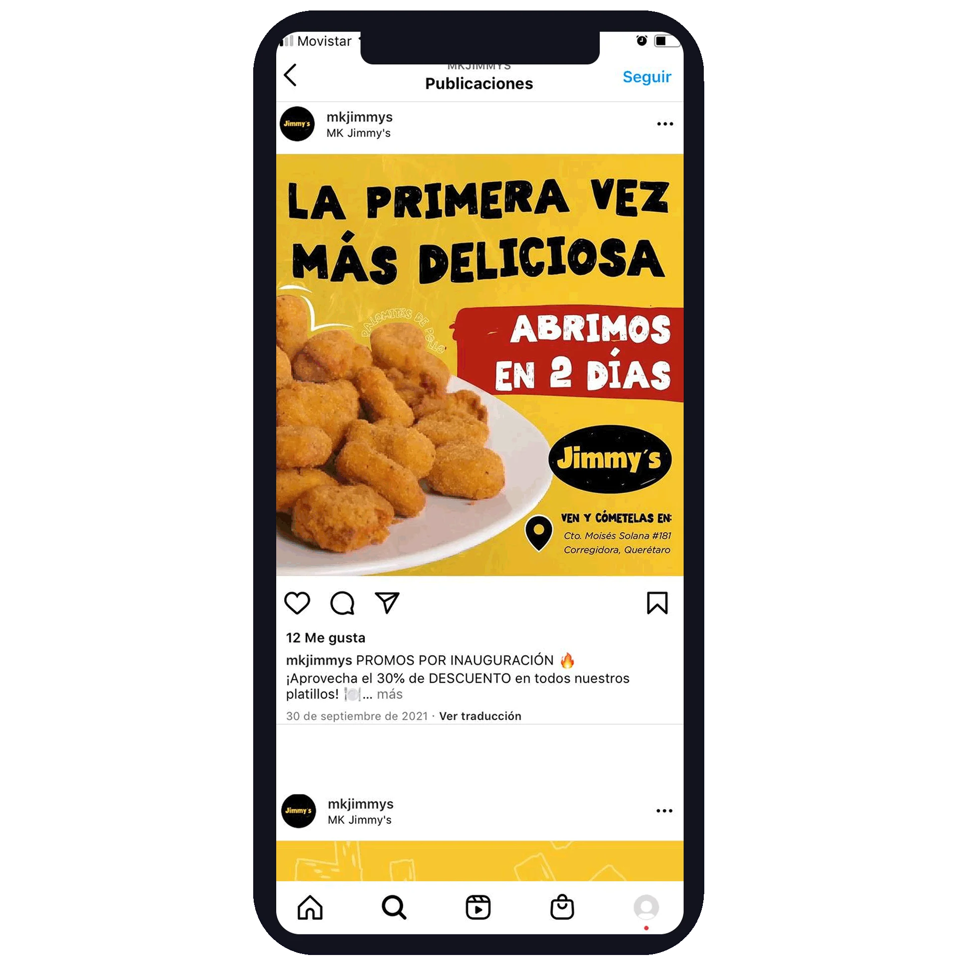 anuncio-en-instagram-mkjimmys-restaurante-genicrea